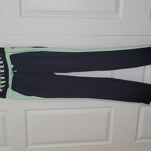 LULULEMON Black and Green Track Pants SIZE 2